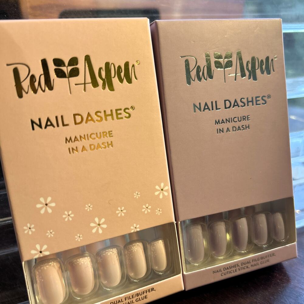 2 sets of Red Aspen Nail Dash: Lavender and Floral
